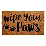 Coco Coir Door Mat with Heavy Duty Backing, Wipe Your Paws Doormat, 17”x30” Size, Easy to Clean Entry Mat, Beautiful Color and Sizing for Outdoor and Indoor uses, Home Décor