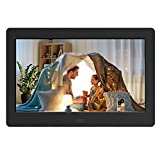 Digital Photo Frame with IPS Screen - Digital Picture Frame with 1080P Video, Music, Photo, Auto Rotate, Slide Show, Remote Control, Calendar, Time,1280x800, 16:9 (7 Inch Black)