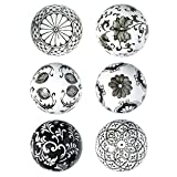 Ka Home Black Porcelain Orbs Decorative Balls Small Ceramic Spheres for Centerpiece or Individual Use Ideal for Use in Tray Bowl or Basket Decor 3 inches Each Set of 6