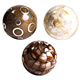 Beautiful Handmade Small Decorative Balls for Bowls (3” each) - Ideal Accent Decor for Bowls, Trays & Vases, Decorative Balls Set of 3