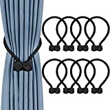 8 PCS Magnetic Curtain Tiebacks, European Style Convenient Drape Tie Backs, Decorative Drape Tie Backs Holdback Holder for Window Draperies, No Tools Required for Christmas Home Holiday Décor