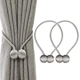 IHClink Window Curtain Tiebacks Clips VS Strong Magnetic Tie Band Home Office Decorative Drapes Weave Holdbacks Holders European Style 1 Pair