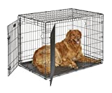 Large Dog Crate 1542DDUMidWest ICrate Double Door Folding Metal Dog Crate Large Dog, Black, 42-Inch w/ Divider