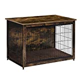 DWANTON Dog Crate Furniture with Cushion, Wooden Crate End Table, Dog Furniture, Indoor Pet Crate Dog Kennel , Large 38.5' L x 25.6' W x 26.8' H