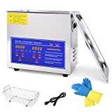 Seeutek Professional Ultrasonic Cleaner 3.2L with Digital Timer and Heater 304 Stainless Steel for Jewelry Rings Diamond Watch Glasses Circuit Board Dentures Small Parts Dental Instrument