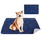 Dog Mats for Sleeping, Dog Crate Mat with Anti-Slip Bottom, Warm Dog Bed Kennel Pad, Dark Colored to Hide Stains, Washable Pet Mattress