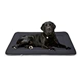 Hero Dog Large Dog Bed Dog Mat Crate Pad 42 Inches Washable Pet Beds Soft Anti Slip Bottom Sleeping Mattress for Large Dogs, Dark Grey L