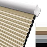 Keego Blackout Cordless Window Shades Blinds for Windows-Custom Cut to Size Window Blinds & Shades for Home Kitchen Bedroom Office (Beige 100% Blackout, Any Size)