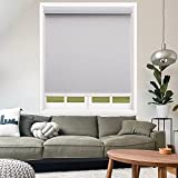 Changshade Custom Size Cordless Roller Shades, Blackout Roller Window Blinds with Thermal Insulated for Office, Living Room, Bedroom, Kitchen, Easy Installation CMC-ROL-GY-A