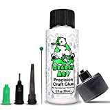Bearly Art Precision Craft Glue - The Mini - 2fl oz with Tip Kit - Dries Clear - Metal Tip - Wrinkle Resistant - Flexible and Crack Resistant - Strong Hold Adhesive - Made in USA