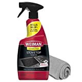 Weiman Cook Top Daily Cleaner - 22 Ounce - Microfiber Cloth for Glass Ceramic and Induction Stove Top