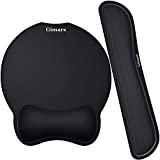 Gimars Upgrade Enlarge Superfine Fibre Soft Smooth Gel Ergonomic Mouse Pad Wrist Support and Keyboard Wrist Rest for Computer, Laptop, Mac, Gaming and Office, Durable, Comfortable and Pain Relief