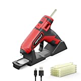 Wireless Mini Hot Glue Gun Hot Glue Gun Kit, 3.6V Cordless Glue Gun Rechargeable with Stand, For Home Quick Repairs, School DIY Arts and Crafts Projects Brand by POPULO