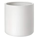 SONGMICS Ceramic Plant Pot, 10-Inch Planter, Flower Pot with Drainage Hole and Removable Plug, White ULCF001WT