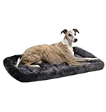 36L-Inch Gray Dog Bed or Cat Bed w/ Comfortable Bolster | Ideal for Medium / Large Dog Breeds & Fits a 36-Inch Dog Crate | Easy Maintenance Machine Wash & Dry | 1-Year Warranty