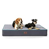 Bedsure Orthopedic Dog Bed for Extra Large Dogs - XL Memory Foam Dog Beds, 2-Layer Thick Pet Bed with Removable Washable Cover and Waterproof Lining (44x32x4 Inches), Grey