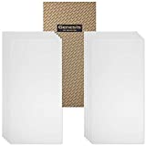 Genesis 2ft x 4ft Smooth Pro White Ceiling Tiles - Easy Drop-In Installation – Waterproof, Washable and Fire-rated - High-Grade PVC to Prevent Breakage - Package of 10 Tiles