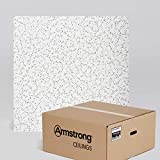 Armstrong Ceiling Tiles; 2x2 Ceiling Tiles - Acoustic Ceilings for Suspended Ceiling Grid; Drop Ceiling Tiles Direct from the Manufacturer; CORTEGA Item 770 – 16 pcs White Lay-in