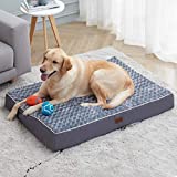 Western Home Large Dog Bed for Large, Jumbo, Medium Dogs, Orthopedic Pet Bed Waterproof Mattress with Removable Washable Cover, Thick Egg Crate Foam Dog Bed with Non-Slip Bottom
