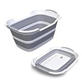 ddLUCK Multi-Functional Collapsible Pet Bathtub with Drainage Hole, Portable Indoor Outdoor Foldable Washing Tub Bathing Tub Small Pets Bathtub for Puppy Small Dogs Cats and Kids
