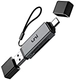 SD Card Reader, uni USB C Memory Card Reader Adapter USB 3.0, Supports SD/Micro SD/SDHC/SDXC/MMC, Compatible for MacBook Pro, MacBook Air, iPad Pro 2018, Galaxy S20, Huawei Mate 30, and More
