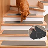 Carpet Stair Treads, Non Slip Stair Carpet Treads, Goylser Stair Runner for Wooden Steps, Basement Stair Rug Mats Pads for Pet and Kids (8'X30', Set of 15)