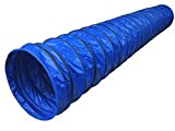 Cool Runners 470GSM PVC Dog Agility Round Tunnel, 118 by 24-Inch, 8-Inch Pitch, Blue