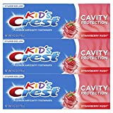 Crest Kid's Cavity Protection Fluoride Toothpaste, Strawberry Rush, 3 Count