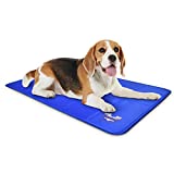 Arf Pets Dog Self Cooling Mat 27” x 43” Pad for Kennels, Crates and Beds, Non-Toxic, Durable Solid Cooling Gel Material. No Refrigeration or Electricity Needed, Large