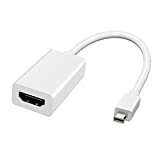 Mini DisplayPort to HDMI Adapter, DEORNA Thunderbolt to HDMI Converter for MacBook Air/Pro, Microsoft Surface Pro/Dock, Monitor, Projector and More (1-Pack, White)