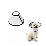 Care 4U Dog Cone Collar Soft, Cat Cone Collar for After Surgery Anti-Bite Lick,Elizabethan Collar for Large Dogs Medium Dogs Small Dogs,Translucent Reusable Soft Dog Cone（XS）