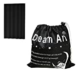 DREAM ART Anywhere Portable Blackout Curtain/Adjustable Blackout Shades/Temporary Blackout Blinds with Suction Cups for Nursery,Children Kids Bedroom or Travel Use,Black,1 pc W51xL72Inch(130X183cm)…