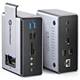 Docking Station, UtechSmart 15 in 1 Full Quadruple Display USB C Docking Station,Compatible with macOS&Windows,Thunderbolt 3 Dock with SSD Enclosure (2*HDMI,DP, PD3.0,SD/TF,RJ45,Audio&Micro,USB Ports)