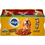 PEDIGREE CHOICE CUTS IN GRAVY Adult Canned Wet Dog Food Variety Pack, Country Stew and Chicken & Rice Flavor, (24) 13.2 oz. Cans