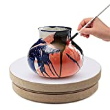 Falling in Art Wood Pottery Sculpt Banding Wheel, Turn Table for Painting and Crafting, 8 Inches Diameter
