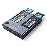 Dual-Bay NVME Docking Station, ORICO Tool-Free USB C to NVME SSD Enclosure for M Key PCIe 2242 2260 2280 22110 M.2 SSDs, Support Offline Clone Duplicator Function Up to 10Gbps(SSD NOT Include)-M2P2