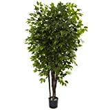 Nearly Natural 5402 6.5ft. Deluxe Ficus Tree,Green,48x48x78