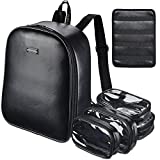 Byootique 14' Professional Makeup Artist Backpack Cosmetic Storage Shoulder Bag Travel Organizer with Clear Cosmetic Storage Bags