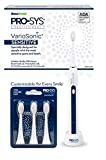 PRO-SYS VarioSonic Sensitive Teeth and Gums Rechargeable Power Electric Toothbrush, 5 Replacement Dupont Brush Heads, ADA Accepted Smart Sonic Toothbrush with Timer