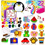 YOFUN Paint Your Own Wooden Magnet - 26 Wood Painting Craft Kit and Art Set for Kids, Art and Craft Supplies Party Favors for Boys Girls Age 4 5 6 7 8, Easter Crafts & Basket Stuffers