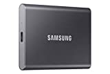 Samsung SSD T7 Portable External Solid State Drive 1TB, Up to 1050MB/s, USB 3.2 Gen 2, Reliable Storage for Gaming, Students, Professionals, MU-PC1T0T/AM, Gray