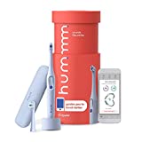 hum by Colgate Smart Electric Toothbrush Kit, Rechargeable Sonic Toothbrush with Travel Case & Bonus Replacement Brush Head, Blue