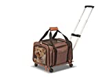 2 Side Expandable Cat Carrier and Small Dog Carrier by Pet Peppy- Expandable Sides Creates Twice The Space for Pets - Perfect Cat & Dog Travel Bag - Airline Approved Pet Carrier! (with Wheel Base)