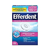 Efferdent Denture Cleanser Tablets, Complete Clean, Cleanser for Retainer and Dental Appliances, 102 Tablets