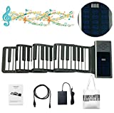 Surnuo Touch Screen Roll Up 88 Keys Piano Keyboard Digital Electric Hand Roll Piano Keyboard Portable for Adults Gifts