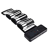 Drfeify Rolling Piano, Portable 88 Keys Electronic Keyboard Hand Rolling Piano Built-in Rechargeable Battery