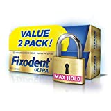 Fixodent Ultra Max Hold Denture Adhesive, 2.2 Ounce, Pack of 2
