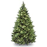 National Tree Company 'Feel Real' Pre-lit Artificial Christmas Tree | Includes Pre-strung White Lights | Flocked with Cones | Carolina Pine - 6.5 ft