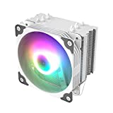Vetroo V5 White CPU Air Cooler w/ 5 Heat Pipes 120mm PWM Processor 150W TDP Cooler for Intel LGA 1200/115X AMD Ryzen AM4 w/Addressable RGB Lighting Sync