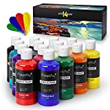 Magicfly Bulk Acrylic Paint Set, 14 Rich Pigments Colors (280 ml/9.47 fl oz.) Acrylic Paint Bottles, Non-Fading, Non-Toxic Craft Paints for Painting on Canvas, Christmas Decorations, Ideal for Kids, Artist & Hobby Painters